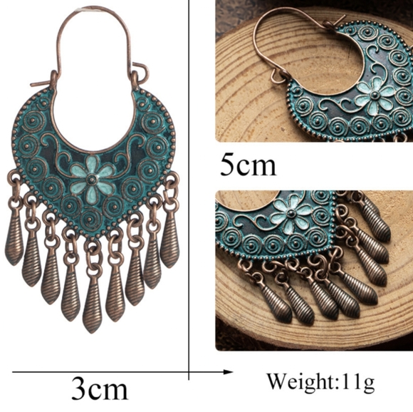 Bohemian Festival Ethnic Retro Dangle Earrings - Picture 7 of 9